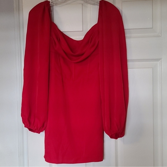 Princess Polly Lillie Long Sleeve Red Mini Dress - Picture 4 of 7